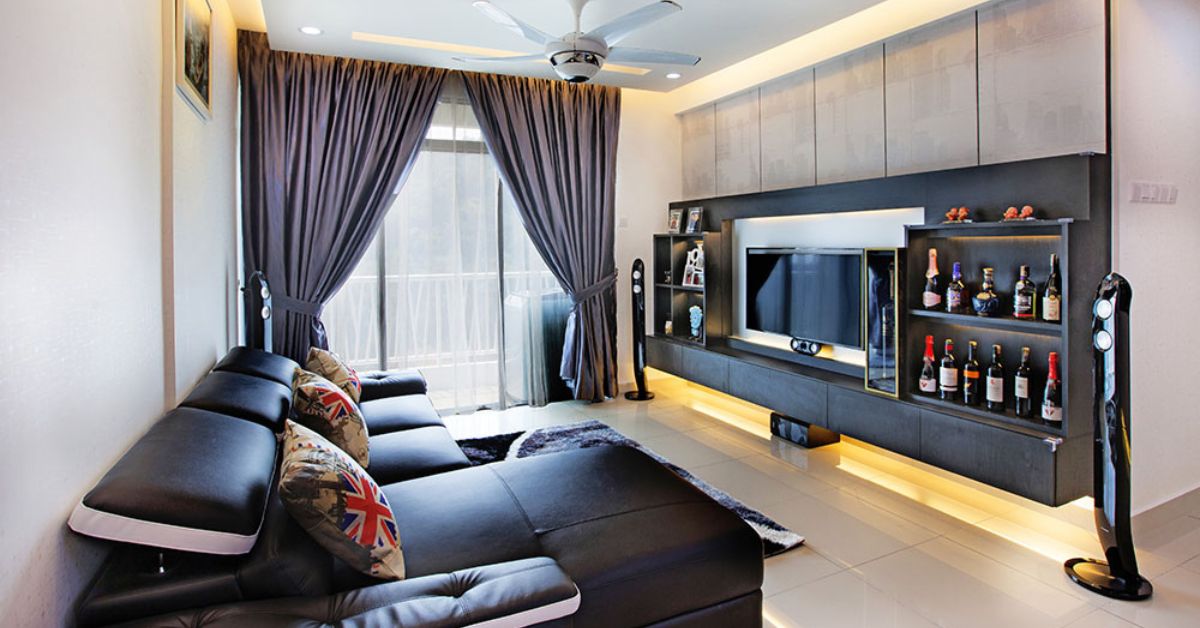 The Peak Residences interior design - modern and stylish living room by Legno ID